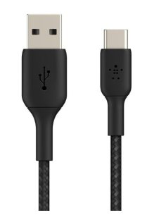 Belkin Kabel Braided USB-C USB-A 3m czarny