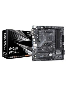 ASRock Płyta główna B450M PRO4 R2.0 AM4 4DDR4 HDMI uATX