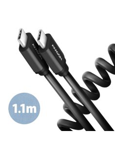 AXAGON BUCM-CM20TB Kabel Twister USB-C - USB-C, 1.1m USB2.0 3A ALU