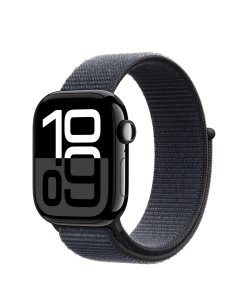 Apple Watch Series 10 GPS, koperta 42 mm z aluminium w kolorze onyksu z opaską sportową w kolorze atramentowym