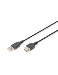 Przedłużacz USB 2.0 DIGITUS A/M - A/Ż, 1,8m, czarny