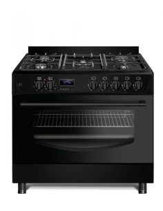 Ravanson Kuchnia gazowo-elektryczna 90 cm KWGE-K90 Cheff Modern Black