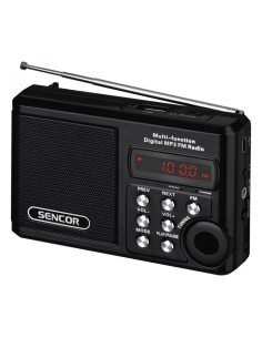 Sencor SRD 215 B Kieszonkowe radio Mp3,USB, Slot na kartę SD Bateria litowa do 10 godzin