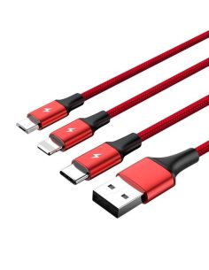 Unitek Kabel ładujący 3-in-1 USB - USB-C/microUSB/Lightning, 1,2m C4049RD