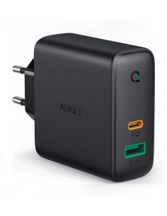 AUKEY PA-D1 ładowarka sieciowa 2xUSB Power Delivery (1xUSB A+1xUSB C) 5.4A 30W Dynamic Detect