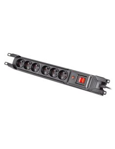 Armac Listwa przeciwprzepięciowa rack 19cali M6 3m 6x230v czarna M6/30/R/CZ