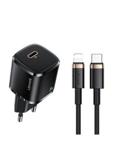 USAMS Ładowarka sieciowa 1xUSB-C T36 20W + kabel Lightning PD3.0 Fast Charging