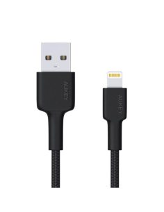 AUKEY CB-AL05 nylonowy kabel Quick Charge Lightning-USB | 2m | certyfikat MFi Apple