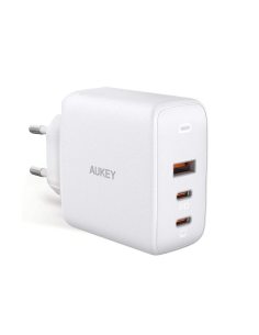 AUKEY PA-B6S White Omnia Mix GaN ładowarka sieciowa 3xUSB (2xUSB C+1xUSB A) 90W