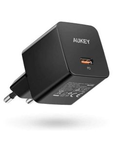 AUKEY PA-Y20S Black Mini ładowarka sieciowa 1xUSB-C 20W PD Power Delivery