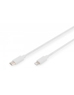 Digitus Kabel do transmisji danych/ładowania USB C/Lightning MFI 2m Biały