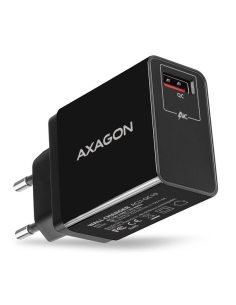 AXAGON ACU-QC19 Ładowarka sieciowa, QC 19W, 1x port USB-A, QC3.0/AFC/FCP/SMART, czarna