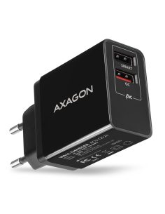 AXAGON ACU-QS24 Ładowarka sieciowa QC 24W, 2x port USB--A, QC3.0/AFC/FCP + 5V/1.2A