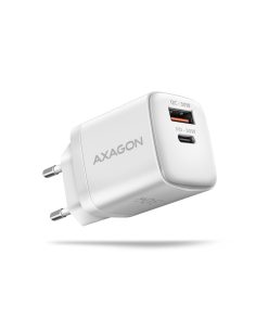 AXAGON ACU-PQ30W Ładowarka sieciowa PD & QC 30W, QC3.0,4.0/AFC/FCP/PPS/Apple Biała