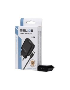 Beline Ładowarka sieciowa 25W GaN USB-C + kabel USB-C, czarna