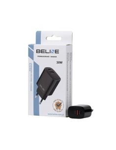 Beline Ładowarka sieciowa 30W GaN USB-C + USB-A, czarna