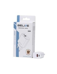 Beline Ładowarka sieciowa 30W GaN USB-C + USB-A, biała