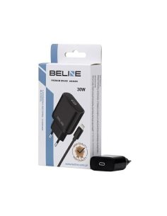 Beline Ładowarka sieciowa 30W GaN USB-C + kabel lightning, czarna