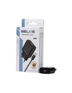 Beline Ładowarka sieciowa 30W GaN USB-C + kabel USB-C, czarna