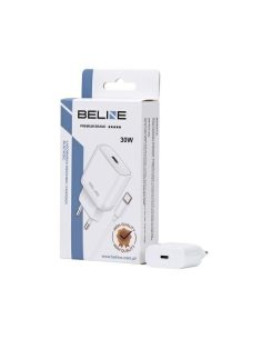 Beline Ładowarka sieciowa 30W GaN USB-C + kabel USB-C, biały