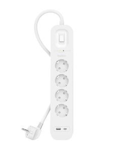 Belkin Listwa przeciwprzepięciowa SurgePlus 4x schuko 1xUSB-A 1xUSB-C 525J 2m