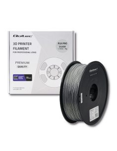 Qoltec Profesjonalny filament do druku 3D | PLA PRO | 1kg | 1.75mm | Srebrny