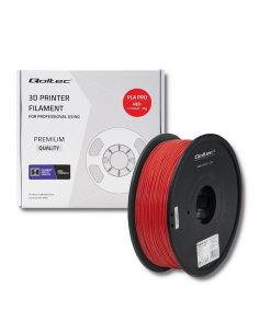 Qoltec Profesjonalny filament do druku 3D | PLA PRO | 1.75mm | 1kg | Czerwony