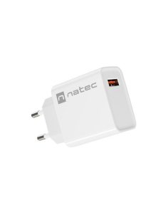 Natec Ładowarka sieciowa Ribera 1x USB-A 18W Biała