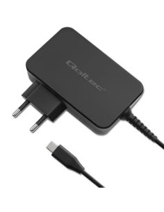 Qoltec Ładowarka GaN Power Pro | 1xUSB-C | 90W | 5-20V | 3-4.5A | Czarna