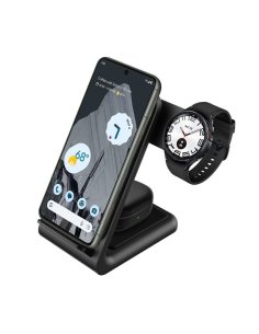 CRONG Ładowarka bezprzewodowa 3w1 do iPhone, Samsung & Android, Galaxy Watch i słuchawek TWS