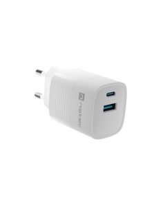 Natec Ładowarka sieciowa Ribera GAN 1X USB-A + 1X USB-C 30W Biała