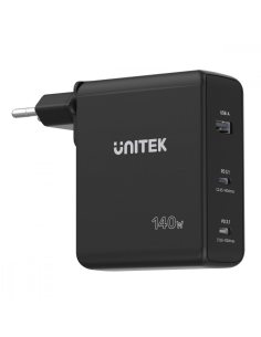 Unitek Ładowarka Sieciowa GAN 3 Porty 2x USB-C 1x USB-A 140W P1115A