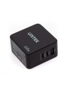 Unitek Ładowarka Sieciowa Travel GAN 2x USB-C 1x USB-A 65W P1117B