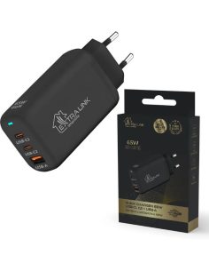 Extralink Ładowarka Smart Life Fast Charger 65W GaN 2x USB-C, USB-A