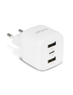 DICOTA Ładowarka GaN 32W 2xUSB-A 1xUSB-C biała