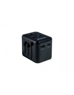 Verbatim Adapter podróżny UTA-02 49544 180 krajów, ładowarka 20 W, QC 3.0. 1x USB-C, 1x USB-A