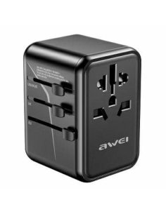 AWEI Ładowarka podróżna GaN 65W 4w1 US/AU/EU/UK C-40 2xUSB +3xUSB-C