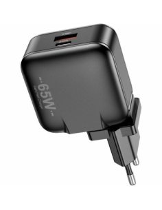 AWEI Ładowarka sieciowa GaN 65W USB+USB-C EU+US