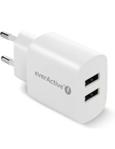 everActive Ładowarka sieciowa 2X USB 2,4A 12W Biała