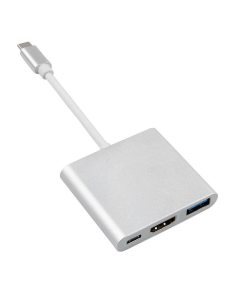 Kabel adapter Maclean MCTV-840 USB 3.1 Typ C (M) - HDMI 1.4 (F) + USB 3.0 (F) + USB Typ C (F)