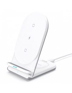 AUKEY LC-A2 White ładowarka bezprzewodowa 2w1 Qi 10W USB-C