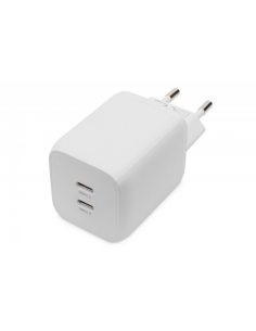 Digitus Ładowarka sieciowa, zasilacz GaN 2x USB-C PD 3.0 max. 65W, biała