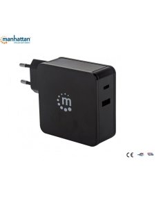 Zasilacz sieciowy Manhattan Power Delivery 230V USB-C, 45W USB-A 5V