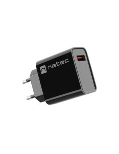 Natec Ładowarka sieciowa Ribera 1x USB-A 18W Czarna