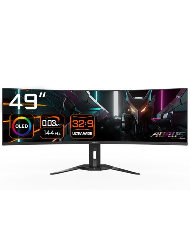 GIGABYTE AORUS CO49DQ monitor komputerowy 124,5 cm (49") 5120 x 1440 px DQHD OLED Czarny