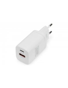 Digitus Ładowarka sieciowa zasilacz 1x USB-A 12W 1x USB-C 18W PD 3.0 max. 30W Biała