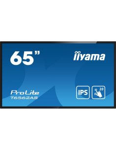 iiyama T6562AS-B1 signage display Interaktywny płaski panel 163,8 cm (64.5") IPS 500 cd/m² 4K Ultra HD Czarny Ekran dotykowy