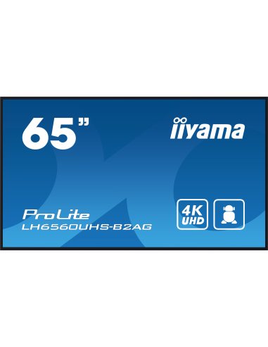 iiyama LH6560UHS-B2AG signage display Cyfrowa tablica A 165,1 cm (65") LED Wi-Fi 500 cd m² 4K Ultra HD Czarny Procesor