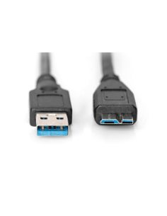 Kabel DIGITUS USB 3.1 Gen.1 SuperSpeed 5Gbps Typ USB A/microB M/M czarny 1m